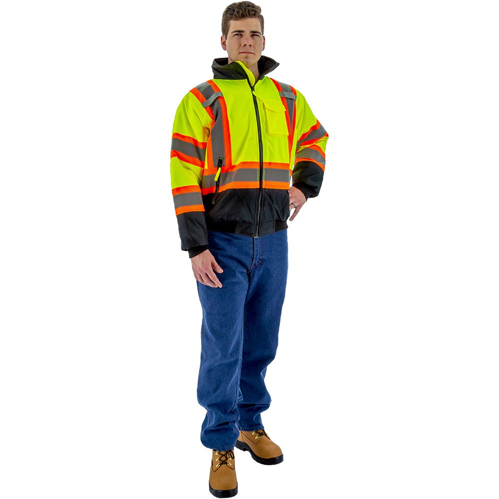 Majestic 75-1315 Class 3 Hi Vis Bomber Jacket