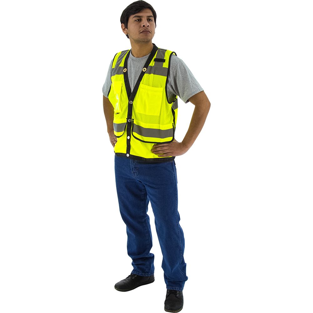 Majestic 75-3207-75-3208 Class 2 Hi Vis Mesh Safety Vest