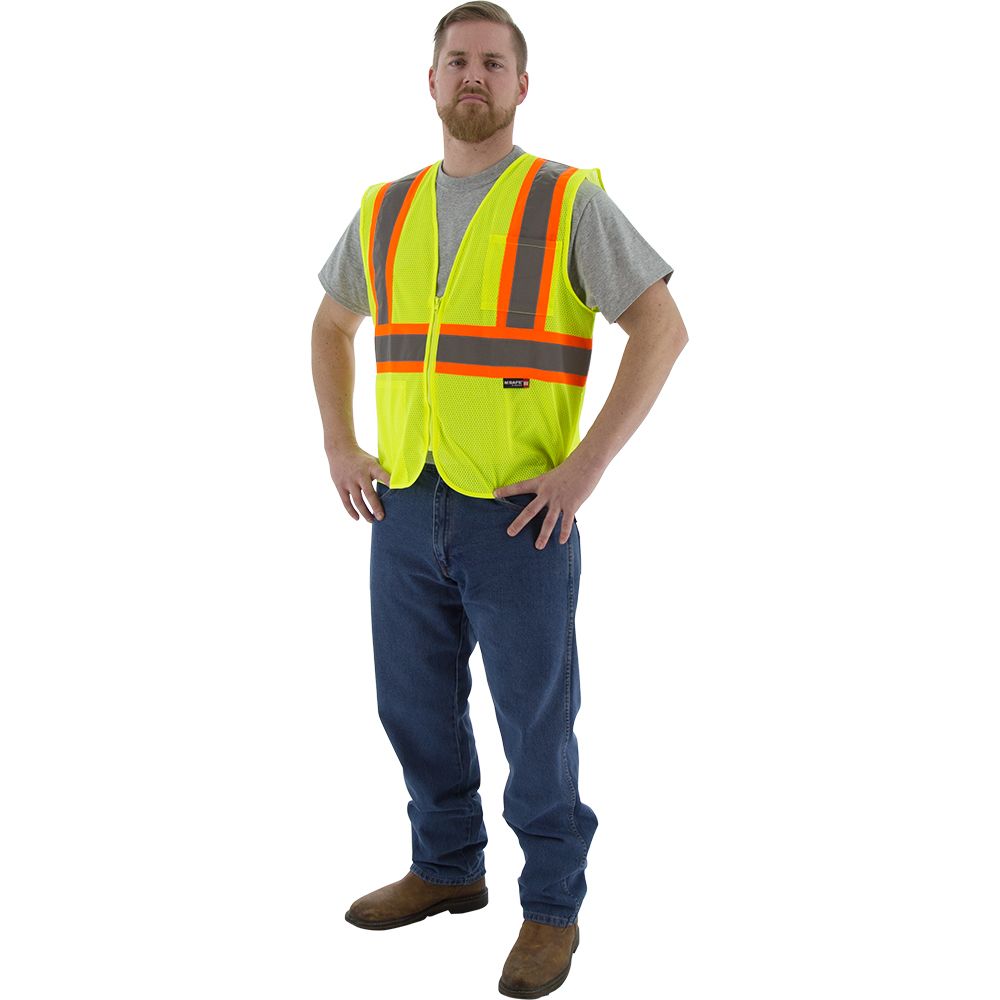 Majestic 75-3217 Class 2 Hi Vis Mesh Safety Vest