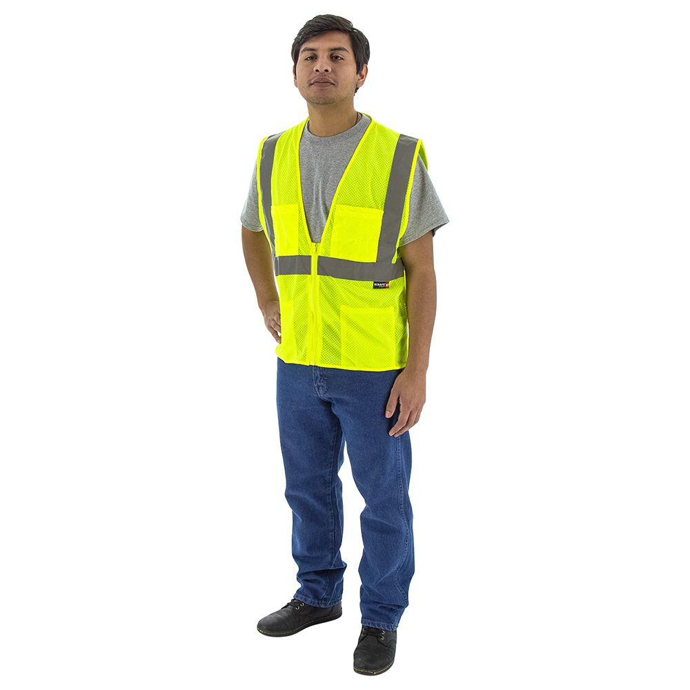 Majestic 75-3231 Class 2 Hi Vis Mesh Safety Vest