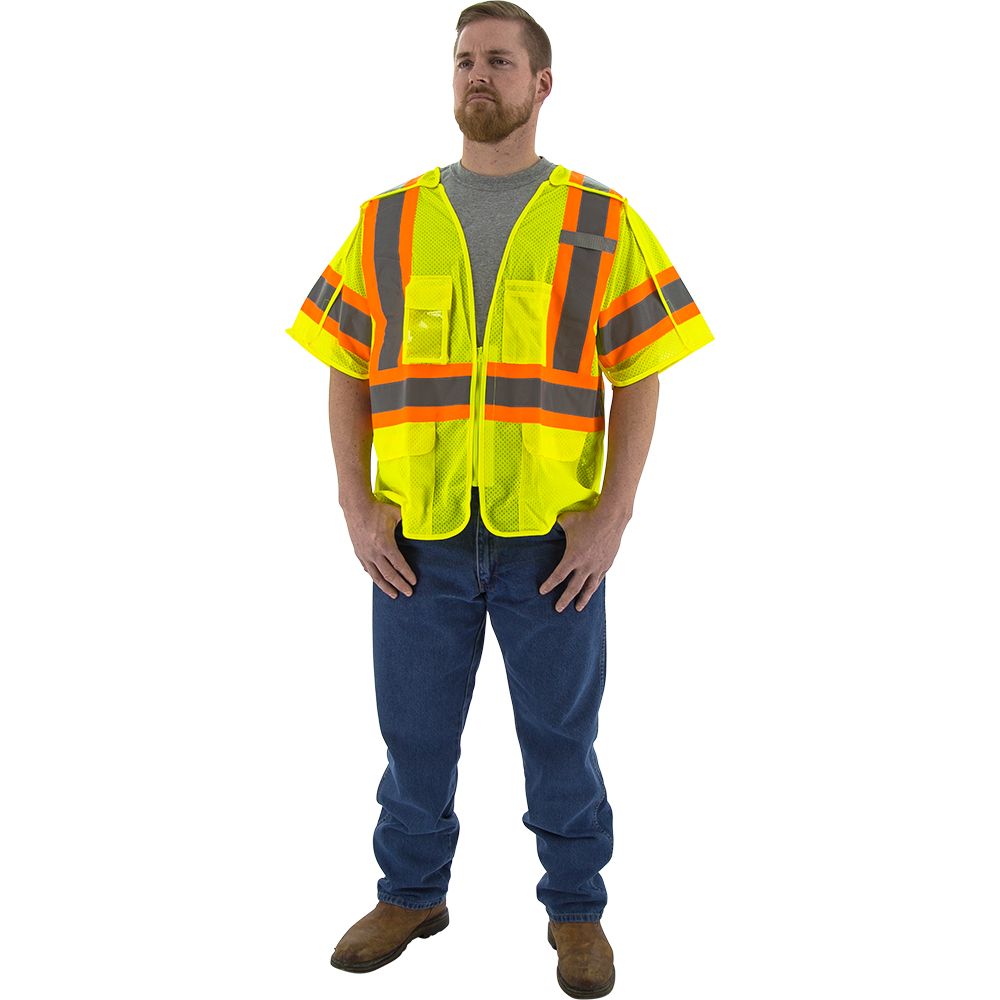 Majestic 75-3305 Class 2 Hi Vis Mesh Safety Vest