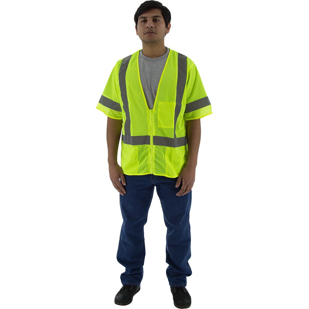 Majestic 75-3313 Class 3 Hi Vis Mesh Safety Vest