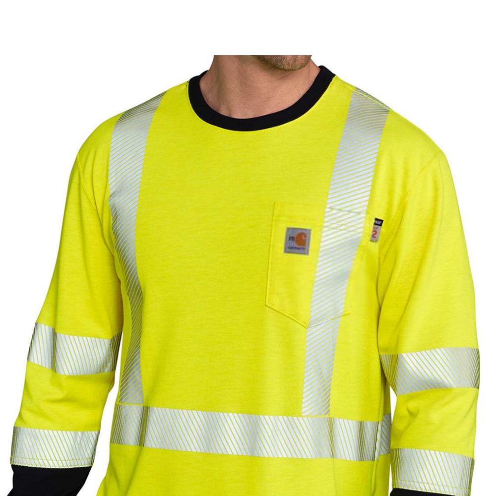 Carhartt 102905 FR Class 3 Hi Vis Long Sleeve T-Shirt