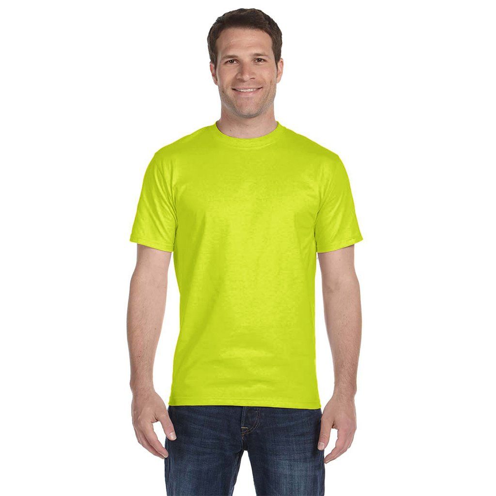 Gildan G8000 SGN Safety Green T Shirt – High Visibility & Durable Workwear