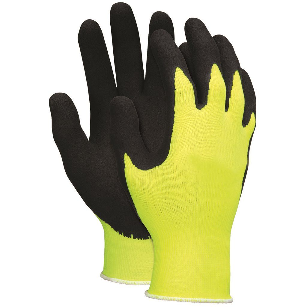 33HVY Hi-Viz Foam Rubber Coated Gloves – Superior Grip & Enhanced Protection