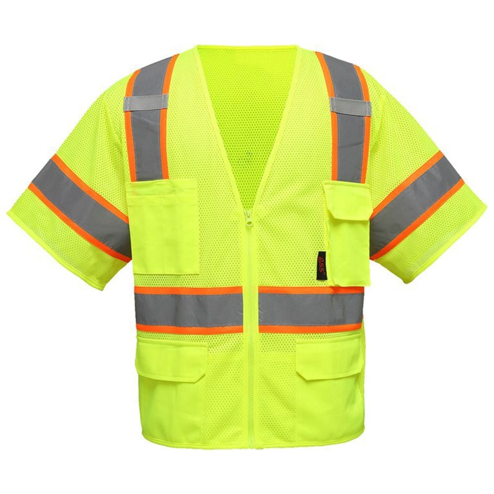 GSS 2503 Class 3 Hi Vis Mesh Safety Vest