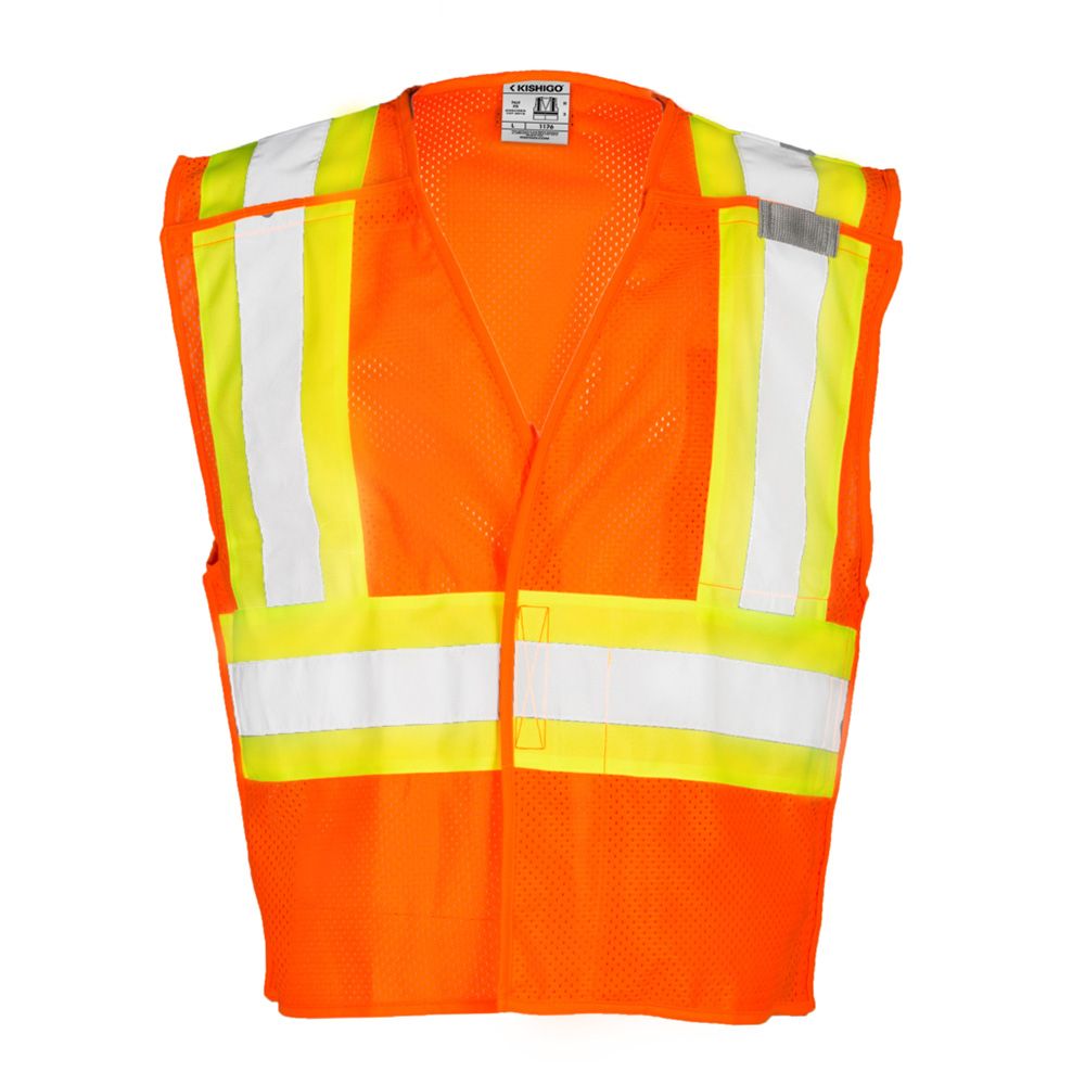 Kishigo 1174-1176 Class 2 Hi Vis Breakaway Vest