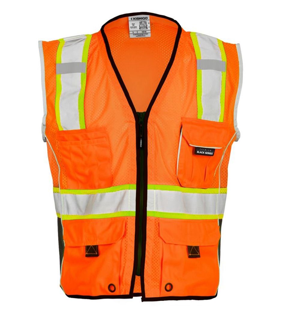 Kishigo 1513-1514 Class 2 Hi Vis Mesh Safety Vest