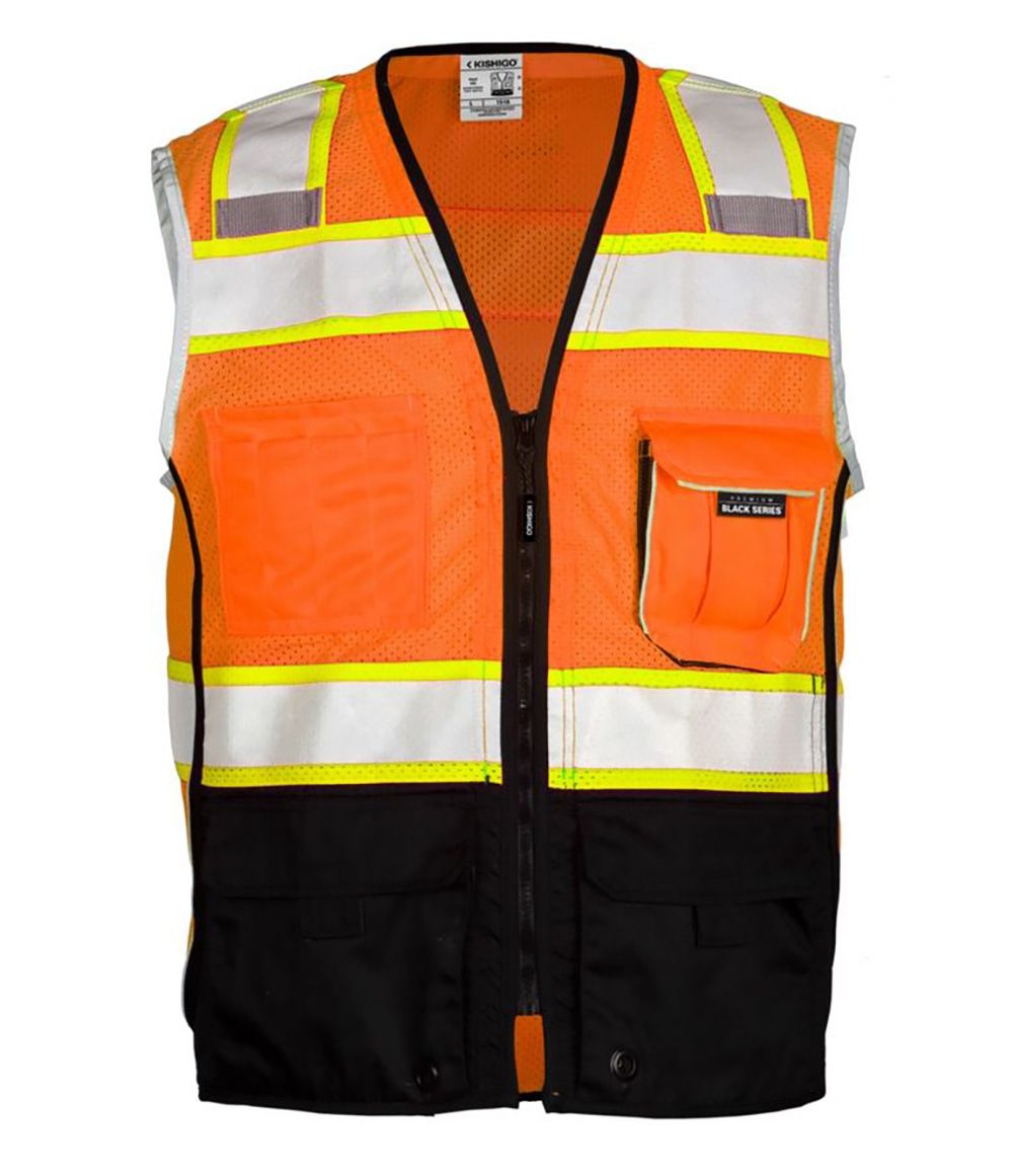 Kishigo 1515-1516 Class 2 Hi Vis Mesh Safety Vest