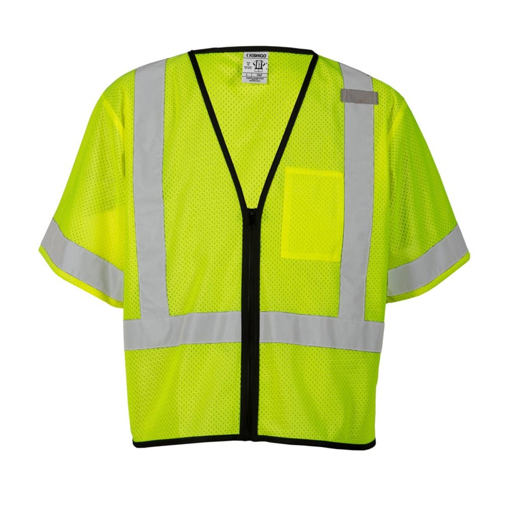 Kishigo 1567 Class 3 Hi Vis Mesh Safety Vest