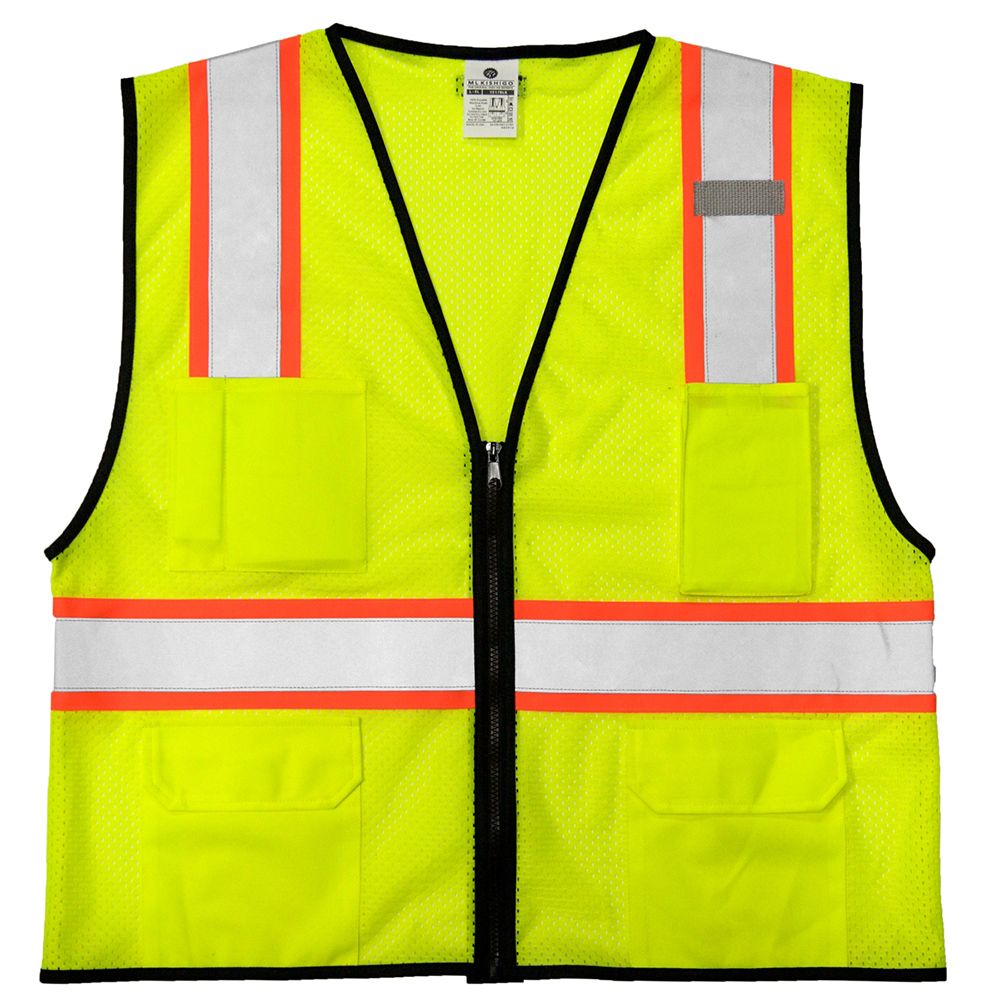 Kishigo 1517 Economy Class 2 Two-Tone Mesh Safety Vest - Lime