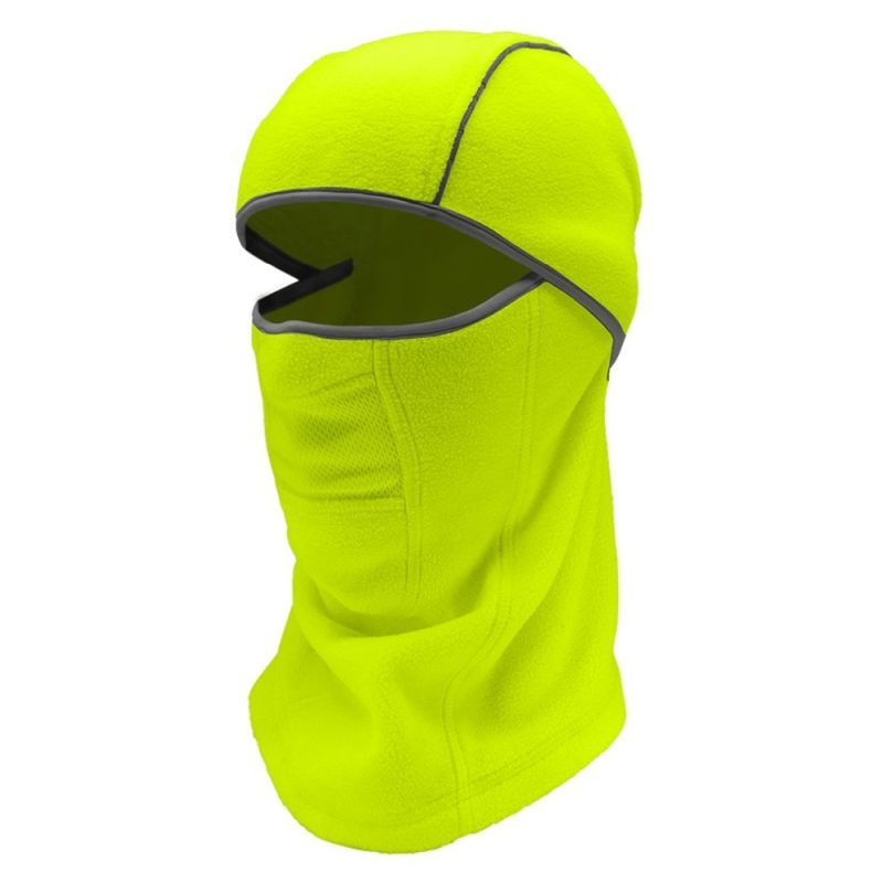 Safety Winter Liners High-Visibility WL310-YG Yellow/Green, Shoulder-Length, Multifunctional, Hinged Thermal Balaclava