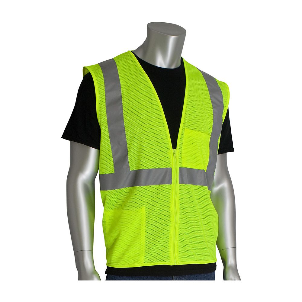 PIP 302-0702Z Class 2 Hi Vis Mesh Safety Vest