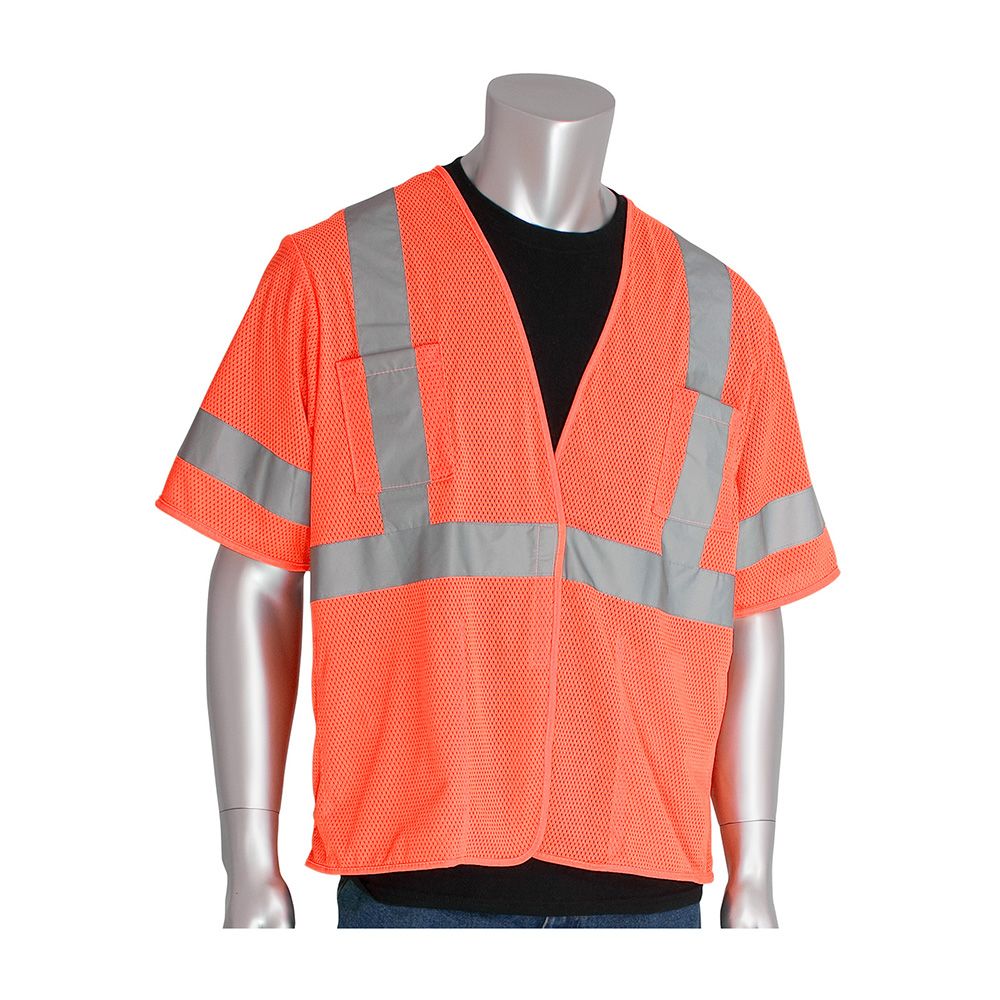 PIP 303-HSVE Class 3 Hi Vis Mesh Safety Vest