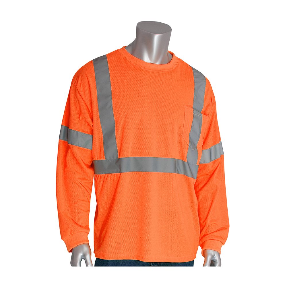 PIP 313-1300 Class 3 Hi Vis Long Sleeve Safety T-Shirt