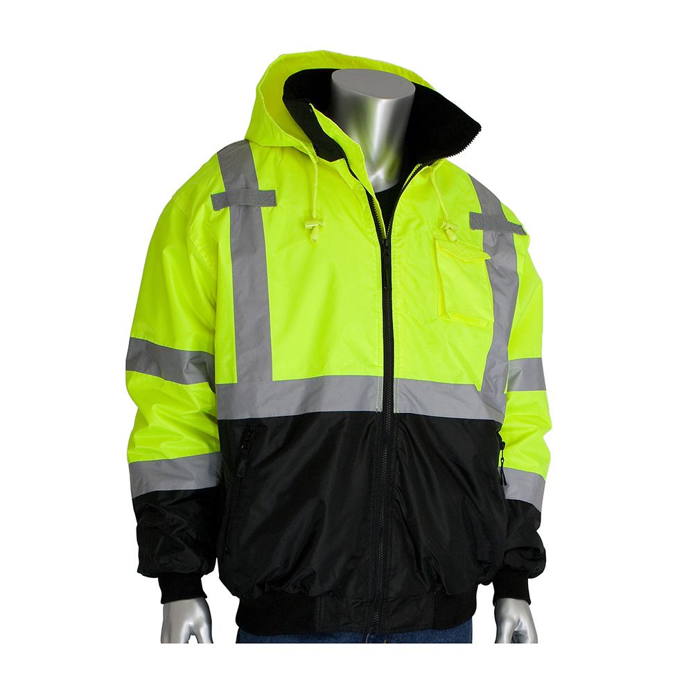 PIP 333-1766 Class 3 Hi Vis Bomber Jacket with Liner