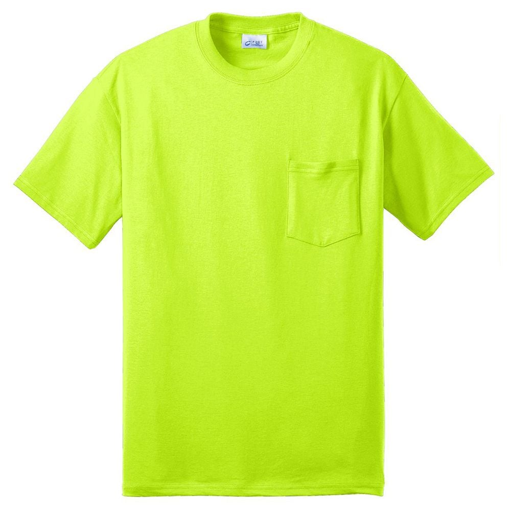 Port & Company PC55P Non-ANSI Safety T-Shirt with Pocket