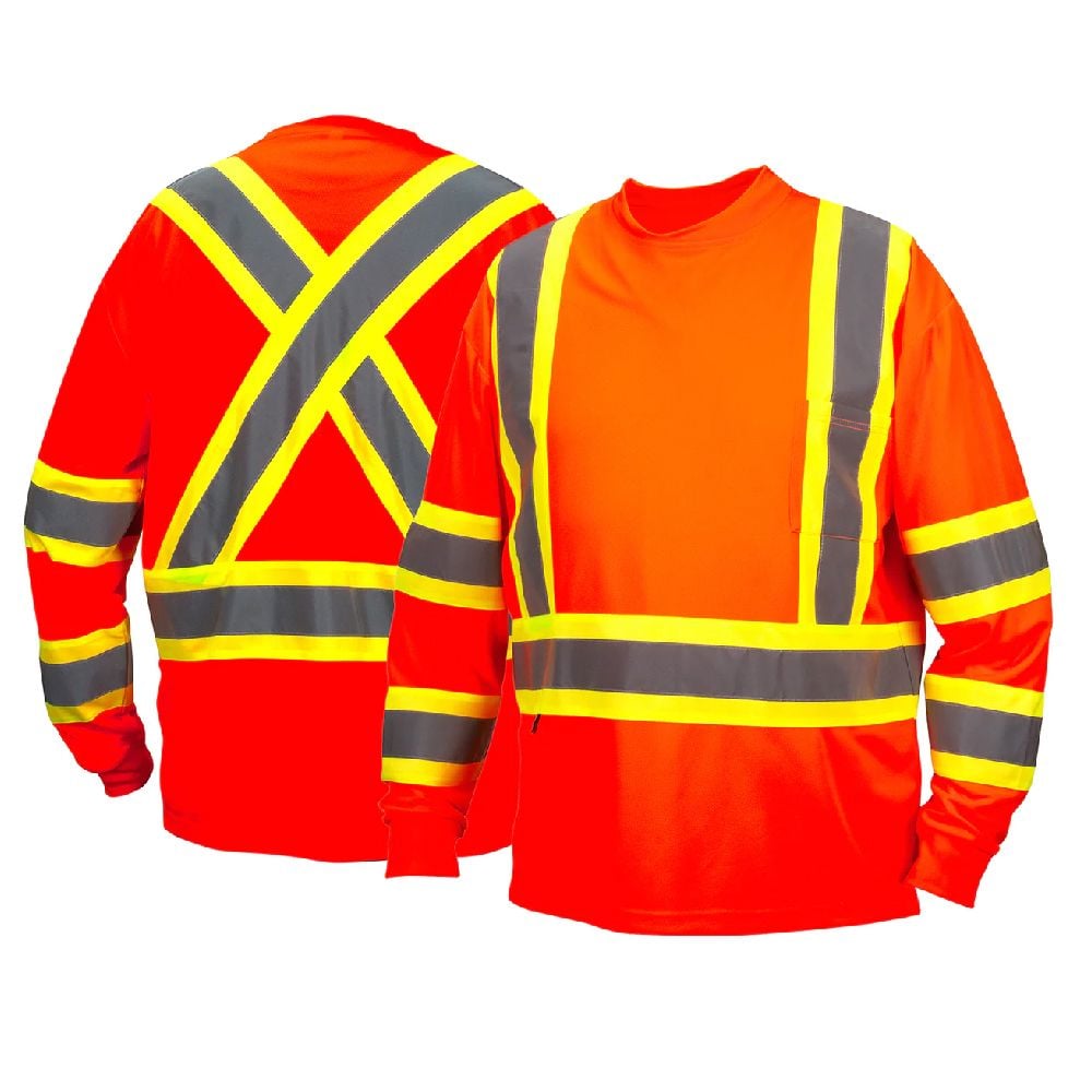 Pyramex RCLTS31 Class 3 Hi Vis Long Sleeve T-Shirt