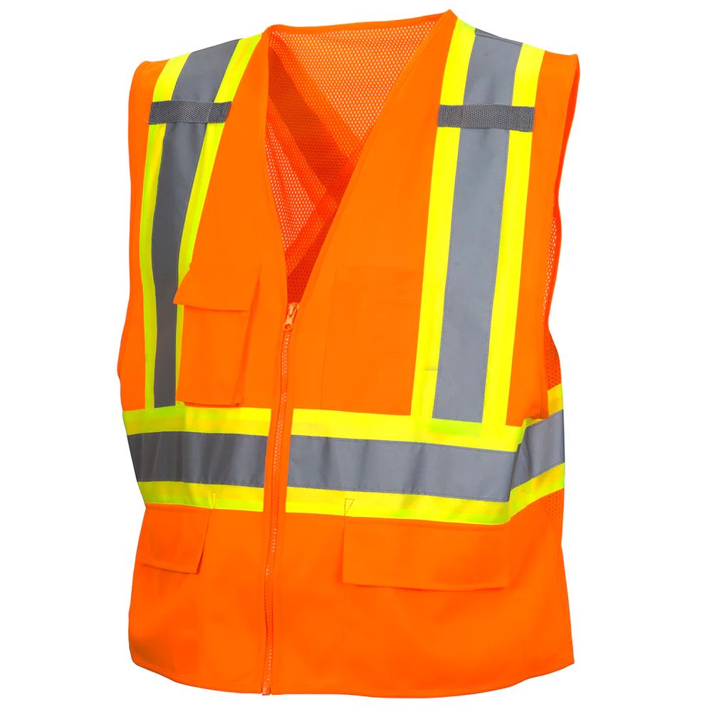 Pyramex RCZ24 Class 2 Hi Vis X-Back Safety Vest