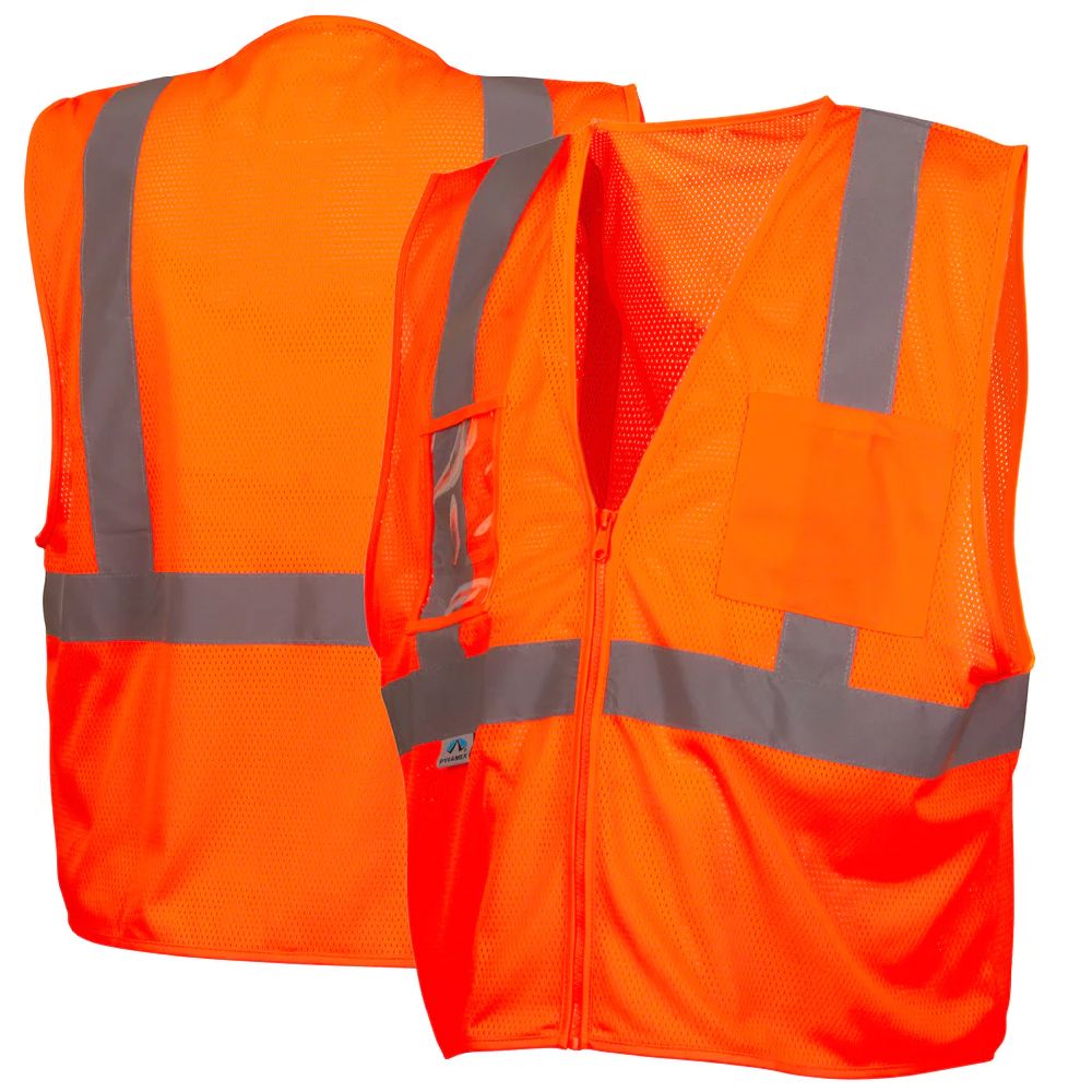 Pyramex RVZ21CP Class 2 Hi Vis Mesh Safety Vest