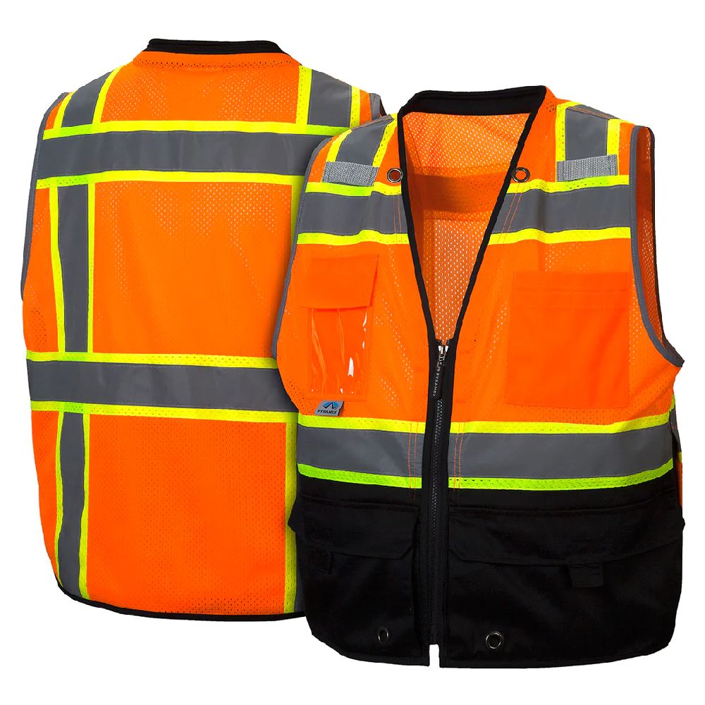 Pyramex RVZ44B Class 2 Hi Vis Mesh Safety Vest