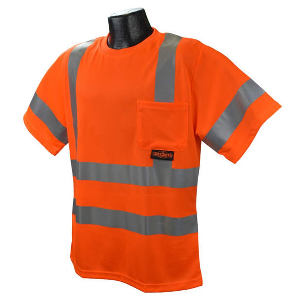 Radians ST11-3P Class 3 Hi Vis Safety T-Shirt with Pocket