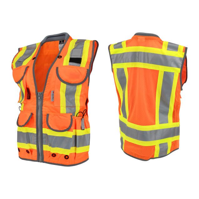 Radians SV55W-2ZOD Women's Heavy Duty Engineer Vest - Hi-Vis Orange