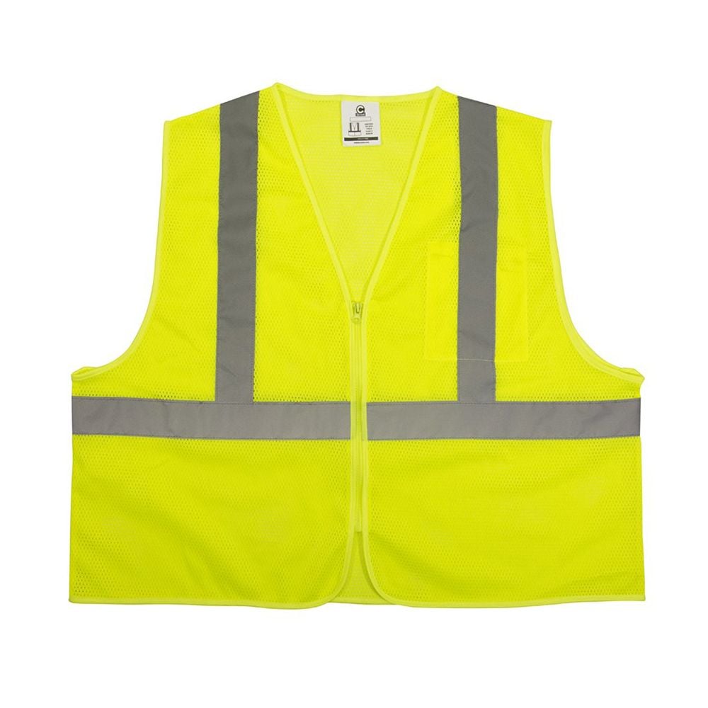 C Street 21YMZ Class 2 Hi Vis Mesh Safety Vests