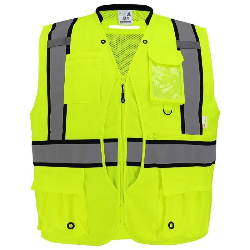 HV High-Visibility GLO-088 "Kitchen Sink" Premium Surveyors Safety Vest