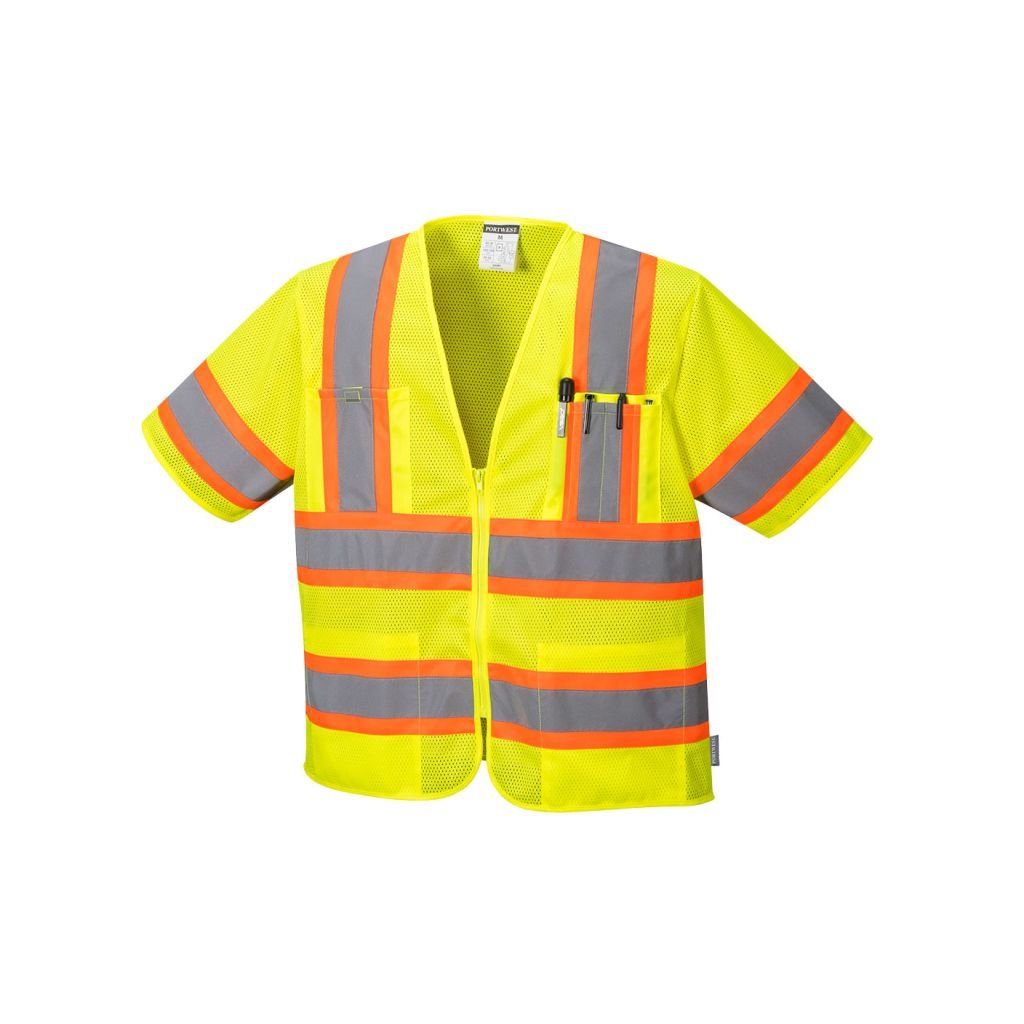 Portwest US383 Augusta Hi-Vis Contrast Executive Short Sleeve Vest