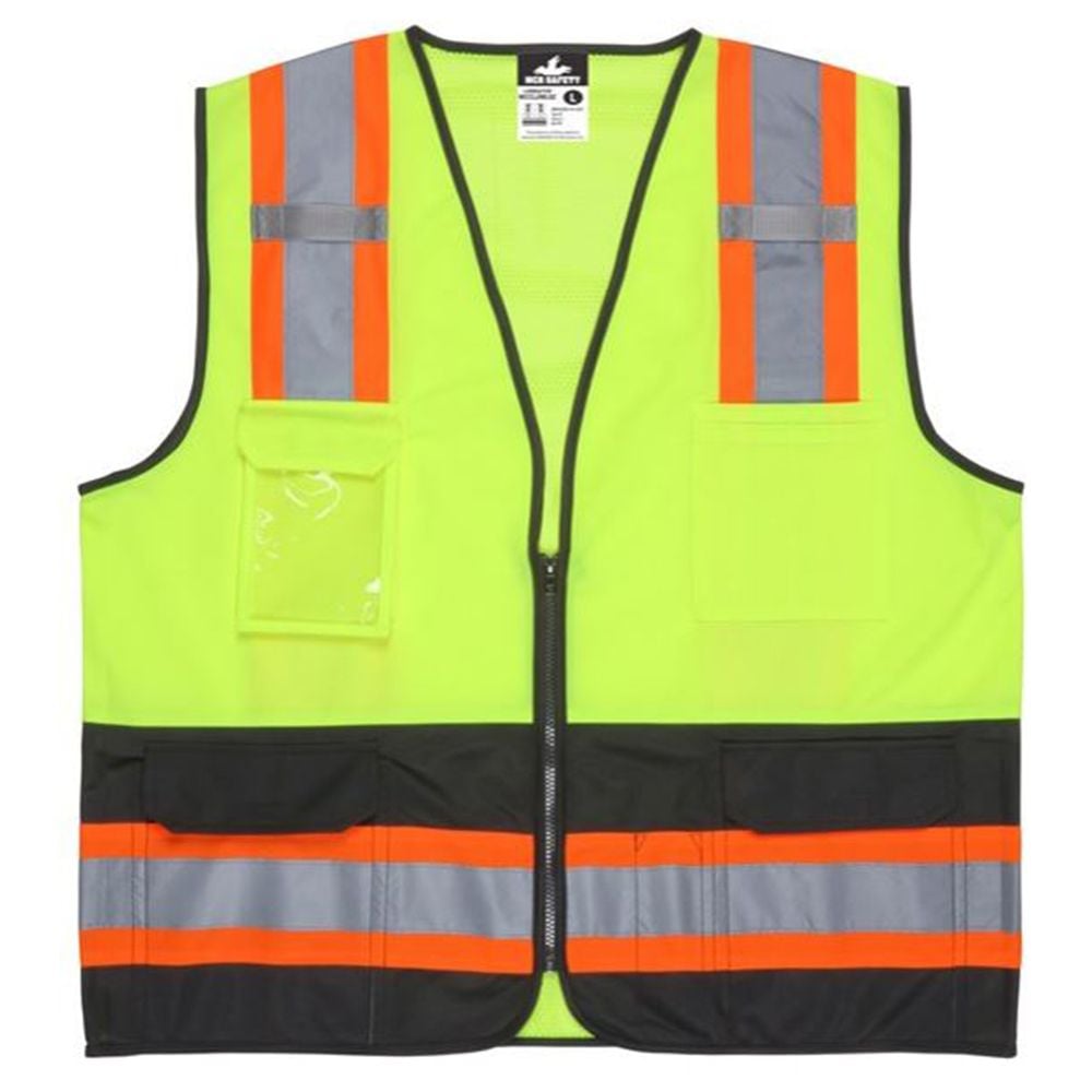 MCR Safety WCCL2MLSZ Class 2 Hi Vis Safety Vest