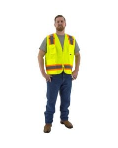 Majestic 75-3221-75-3222 Class 2 Hi Vis Surveyor Safety Vest