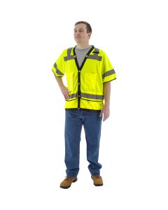 Majestic 75-3307-75-3308 Class 3 Hi Vis Trim Mesh Safety Vest