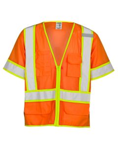 Kishigo 1242-1243 Class 3 Hi Vis Mesh Safety Vest