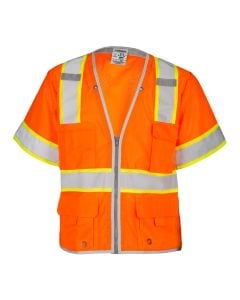 Kishigo 1550-1551 Class 3 Hi Vis Mesh Safety Vest