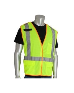 PIP 302-0210 Class 2 Hi Vis Breakaway Mesh X-Back Safety Vest