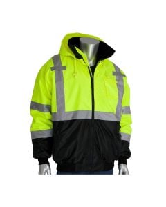 PIP 333-1766 Class 3 Hi Vis Bomber Jacket with Liner