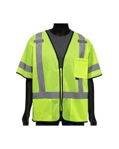 PIP 47302 Class 3 Hi Vis Mesh Safety Vest