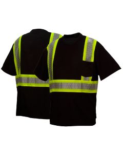 Pyramex RTS23 Class 1 Enhanced Visibility Black Safety T-Shirt