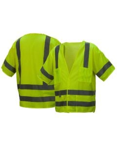 Pyramex RVHL31 Class 3 Hi Vis Mesh Breakaway Safety Vest