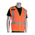 PIP 302-0210 Class 2 Hi Vis Breakaway Mesh X-Back Safety Vest