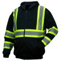 Pyramex RSZH34 Class 1 Enhanced Visibility Black Hoodie