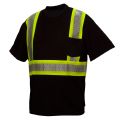 Pyramex RTS23 Class 1 Enhanced Visibility Black Safety T-Shirt