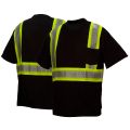 Pyramex RTS23 Class 1 Enhanced Visibility Black Safety T-Shirt