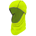 Safety Winter Liners High-Visibility WL310-YG Yellow/Green, Shoulder-Length, Multifunctional, Hinged Thermal Balaclava